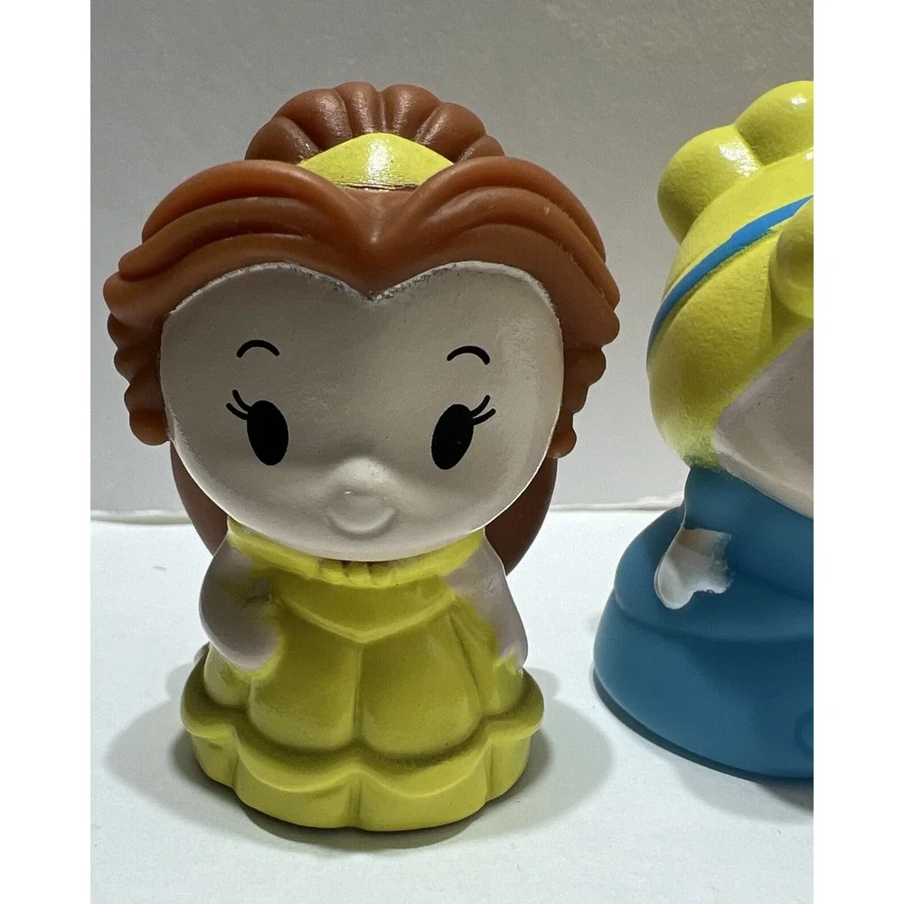 Disney Princess Vinyl Finger Bath Puppets Ariel Belle Jasmine Cinderella Aurora‎